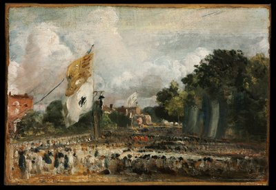 The Celebration in East Bergholt of the Peace of 1814 Concluded in Paris between France and the Allied Powers by John Constable